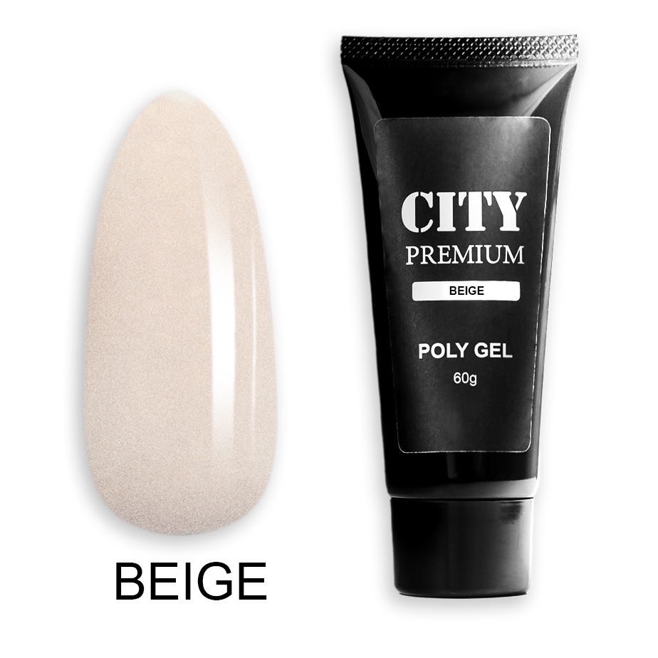картинка CITY NAIL Premium  Poly Gel GLITTER BEIGE 60гр от магазина профессиональной косметики City-Nail