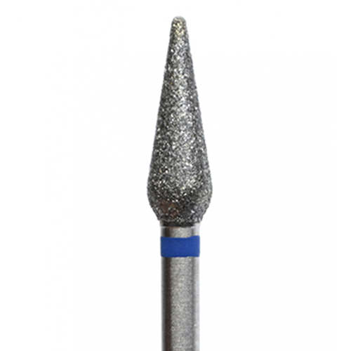 картинка Фреза алмазная "РосБел" капля с закругленным концом синяя от магазина профессиональной косметики City-Nail