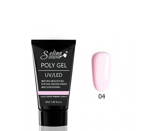 картинка Poly Gel Soline Charms №04 - прозрачно-розовый от магазина профессиональной косметики City-Nail