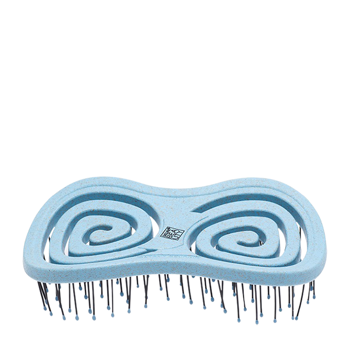 картинка Щетка DEWAL Beauty серия "Eco-Friendly" продувная с нейлоновым штифтом, форма улитка голубой от магазина профессиональной косметики City-Nail