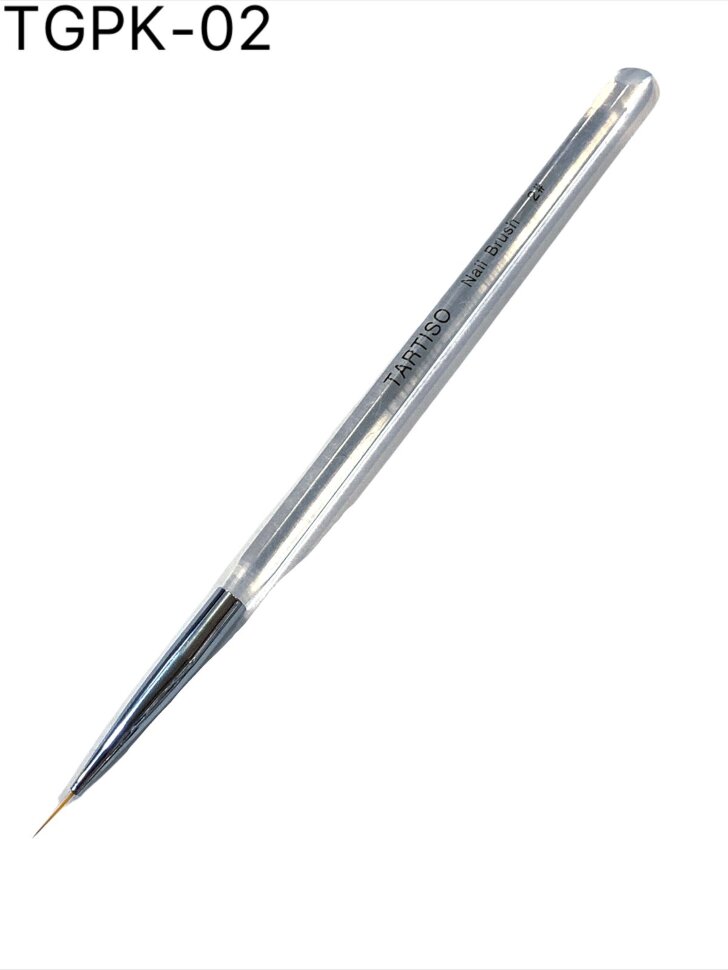 картинка Кисть для дизайна №2 прозрачная ручка Tartiso TGPK-02 от магазина профессиональной косметики City-Nail